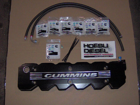 Hoesli Diesel Valve Cover Kit, 2003-2005 Cummins/Dodge (Flat Black)